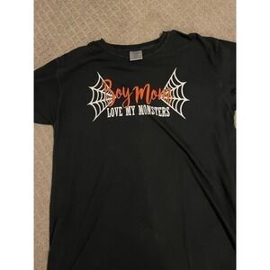 Comfort Colors Black 'Boy Mom Love My Monsters' Tee